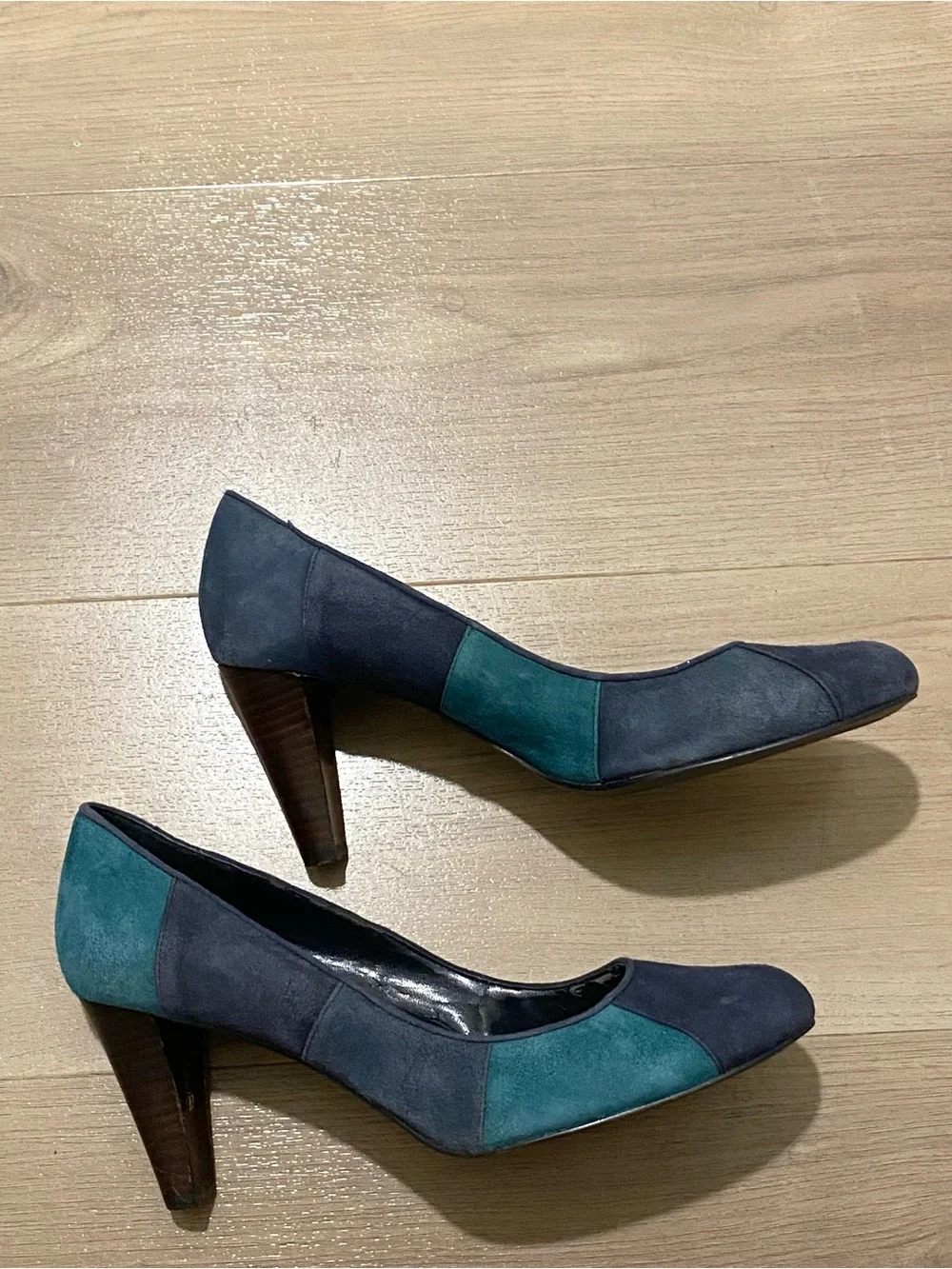 Bandolino Women’s Pump Shoes Suede Teal Navy Size 8